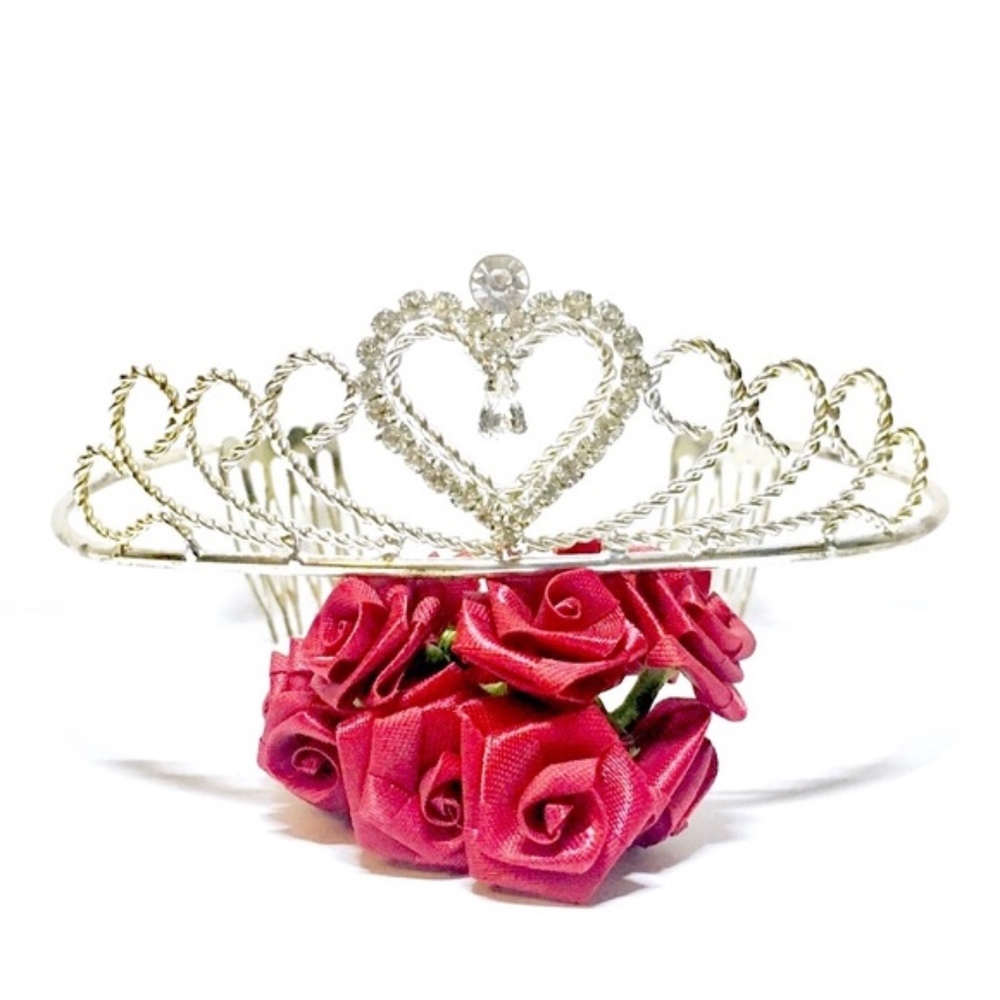 💎 CRYSTAL PRINCESS HEART CROWN HEADBAND